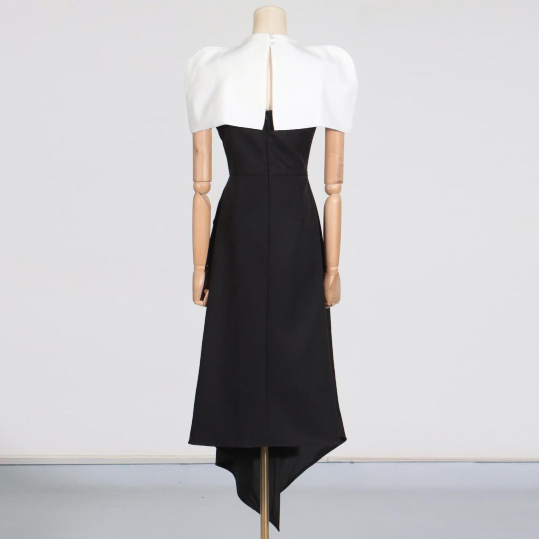Elegant Vietnam Special Interest Design Detachable Pullover Patchwork Cami Dress Women Summer Slit Dress Women