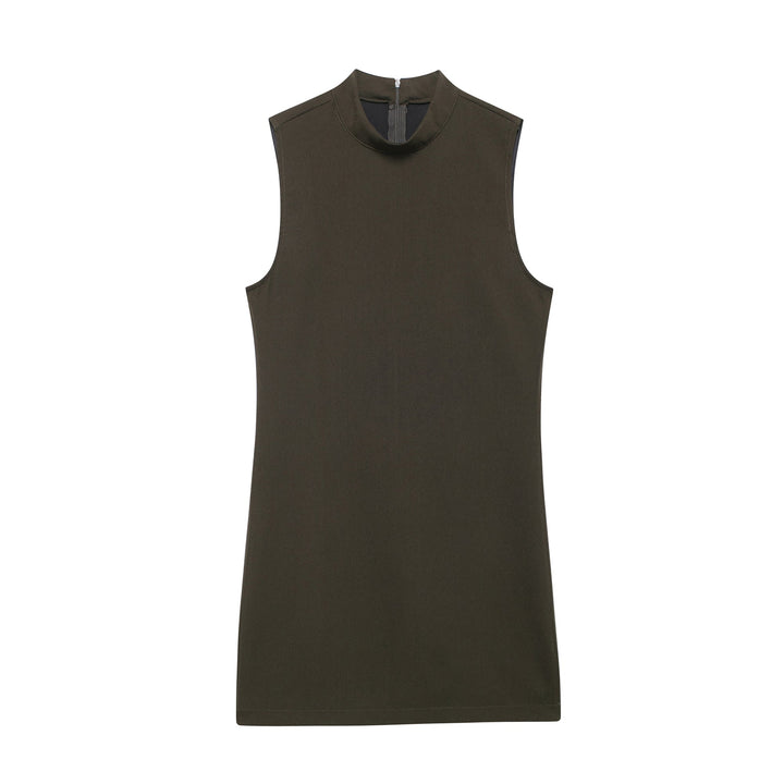 Fall Women Clothing Casual Simple Short Sleeveless Dress