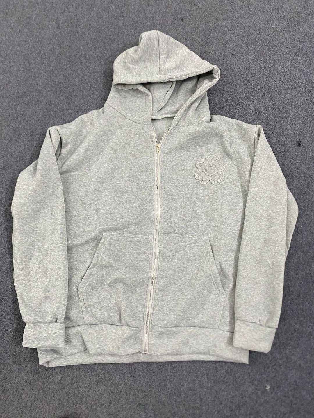 Loose-fit Tailored Hooded Zip-up Sweatshirt Jacket