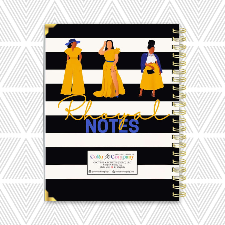 Rhoyal Notes Sorority Keepsake Notebook