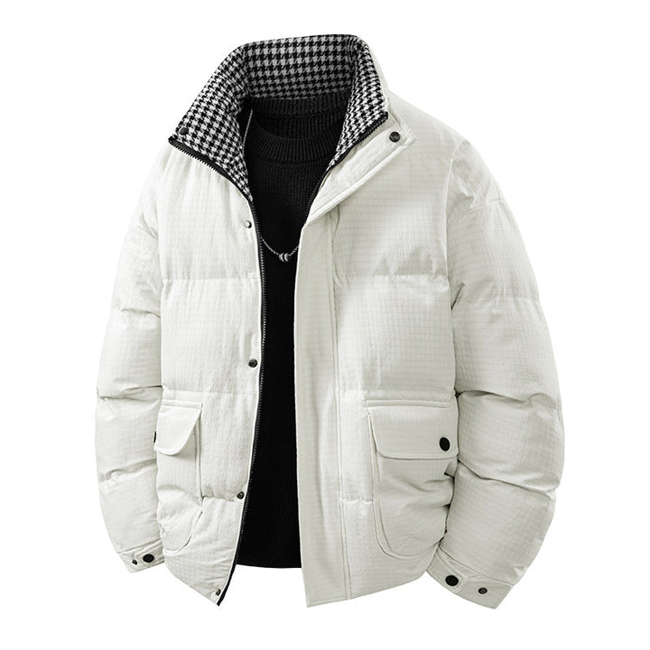 Mens Loose Casual Plus-Thickness Cotton Jacket For Young Men