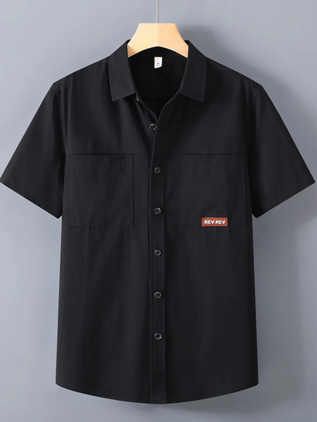 Men's Plus Size Button Up Short Sleeve Shirt