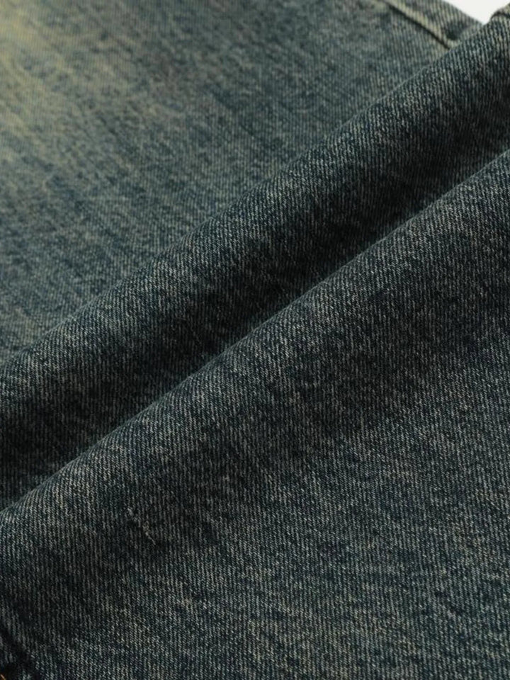 Men's Vintage Distressed Flare Jeans