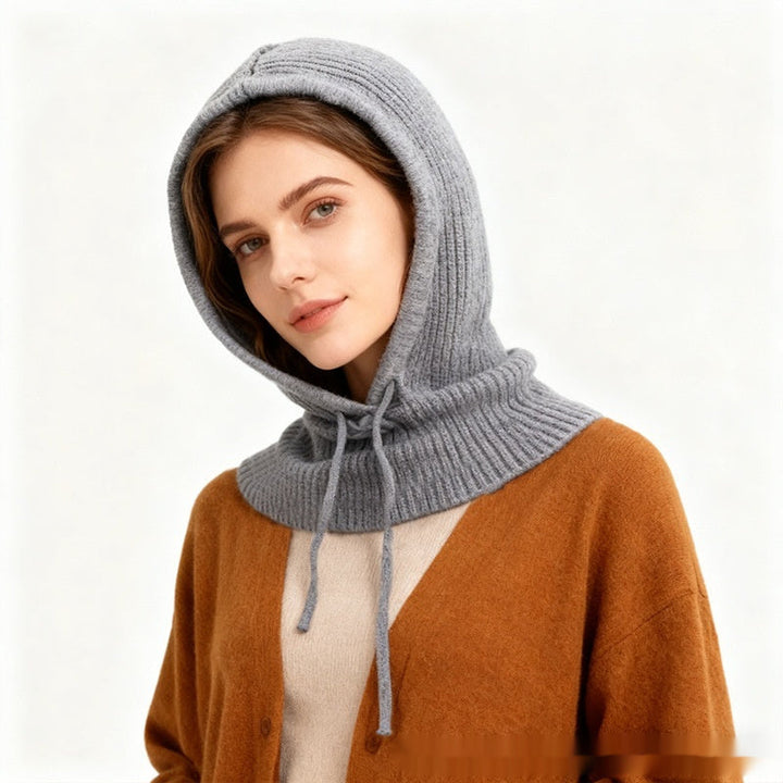 Women's Winter Retro Drawstring Knitted Hat