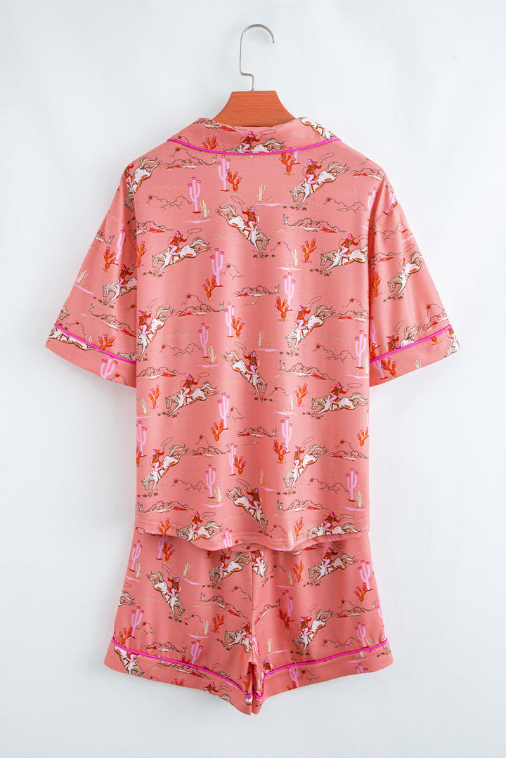 Blossom Cowgirl Country Print Pajamas Set