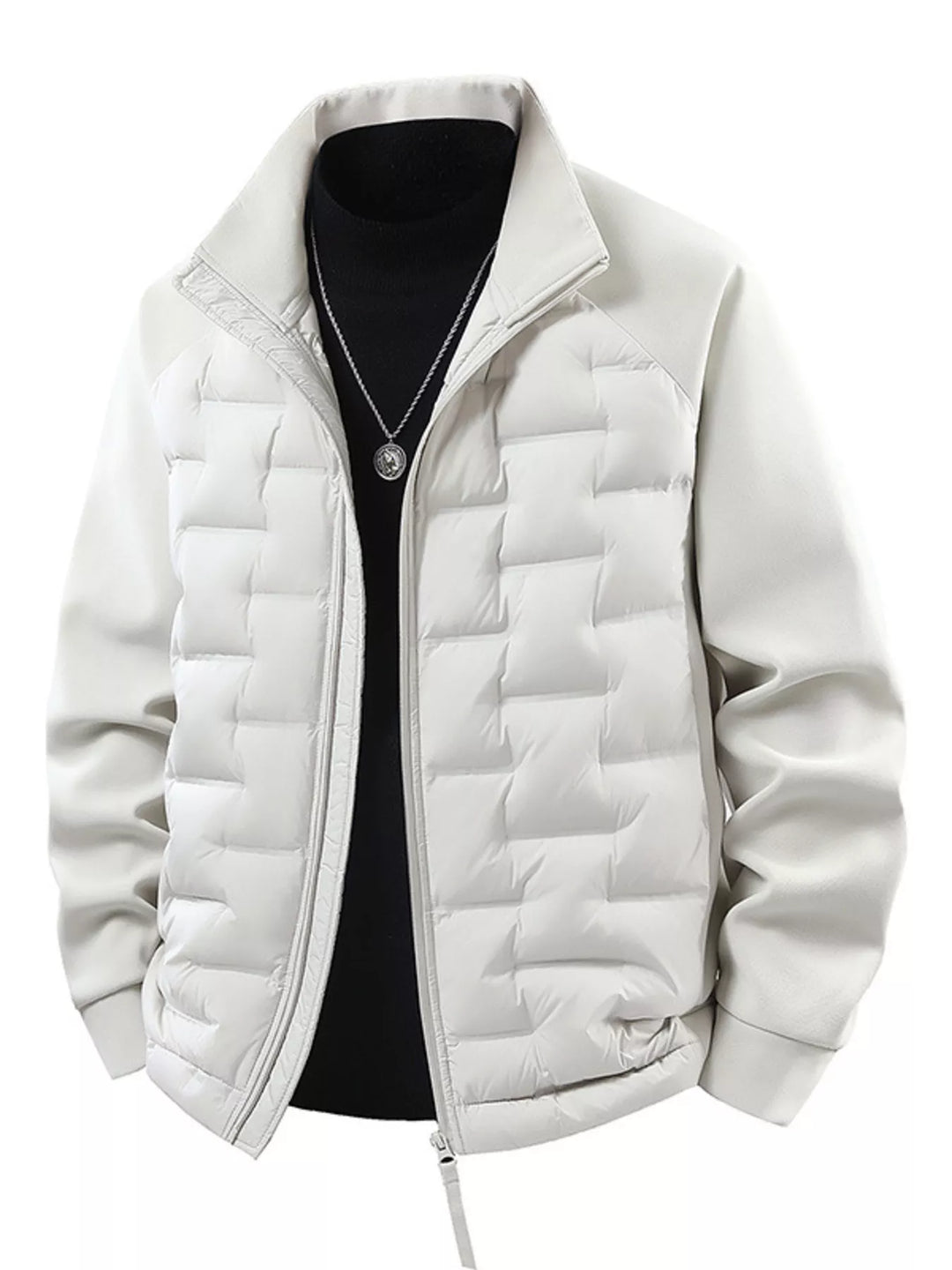 Men's Plus Size Lightweight Padded Stand Collar Jacket