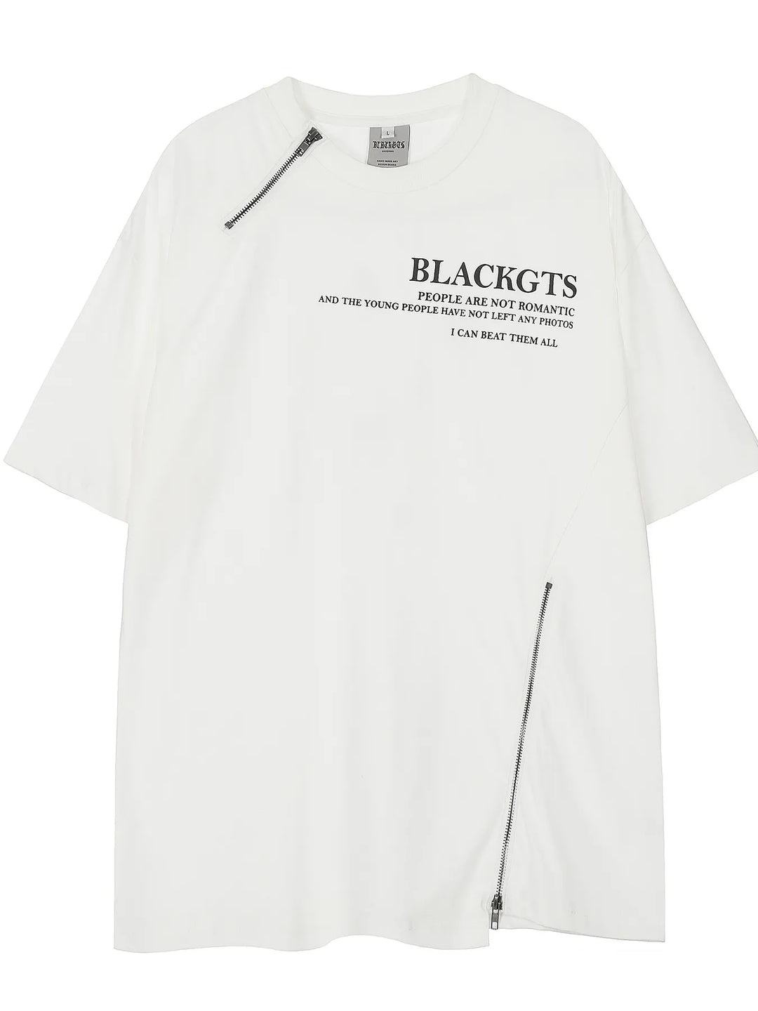 Men's Zip Detail Round Neck T-Shirt