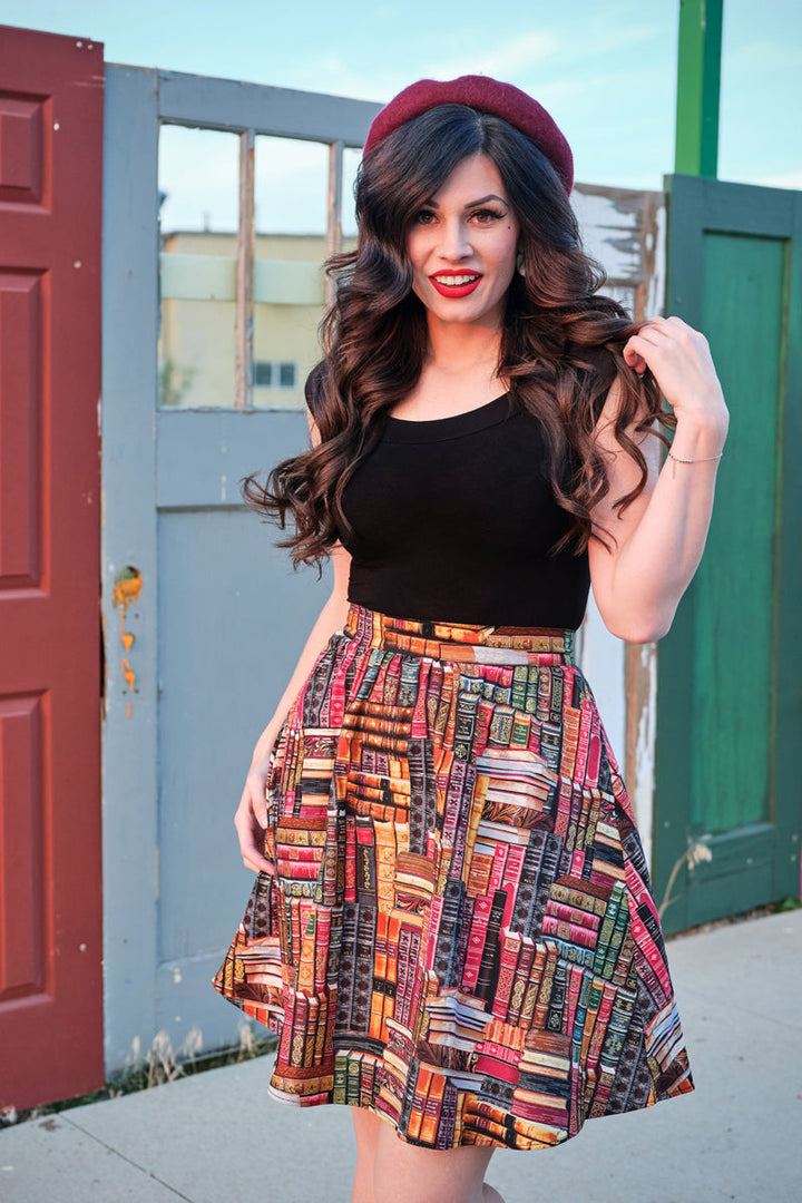 Retro Boat Neck Top in Black