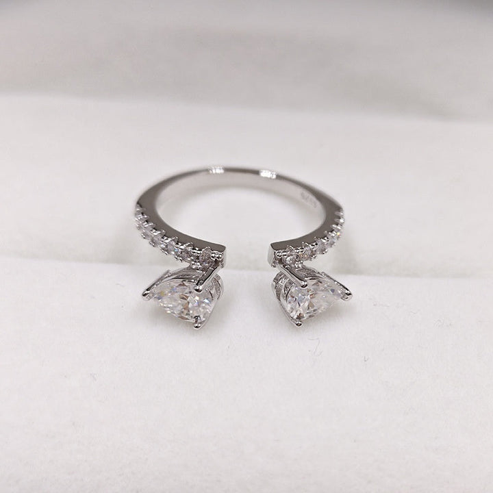 925 Sterling Silver 4-carat Marquise-cut Diamond Moissanite Ring For Women