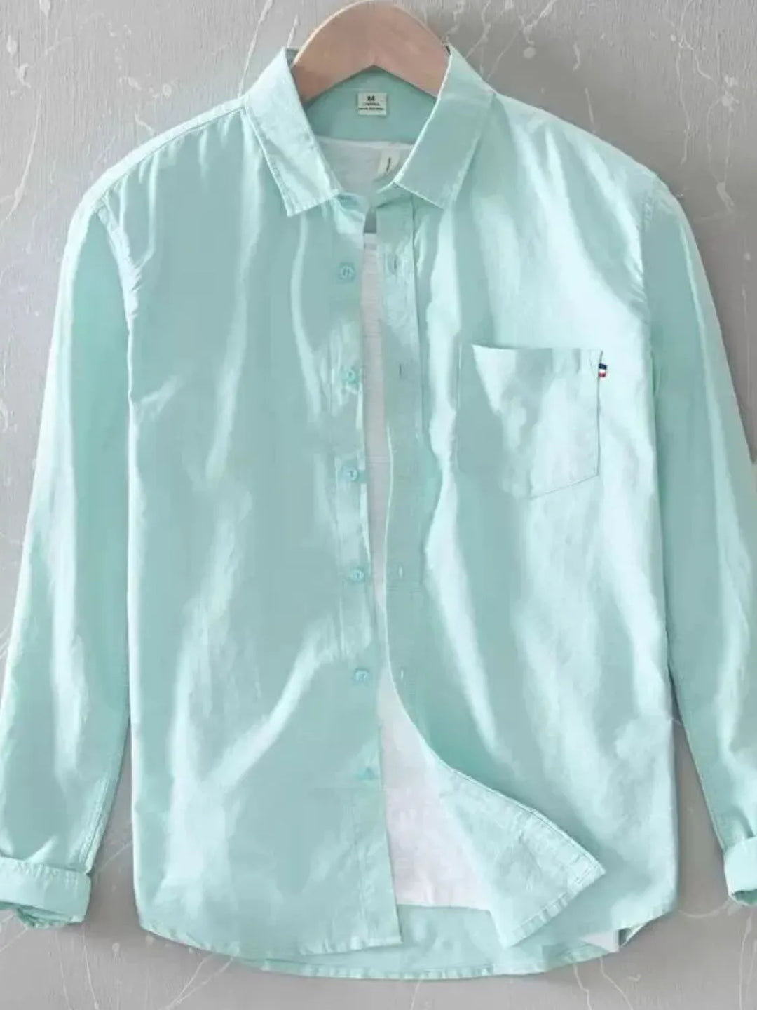 Men's Plus Size Button Up Long Sleeve Shirt