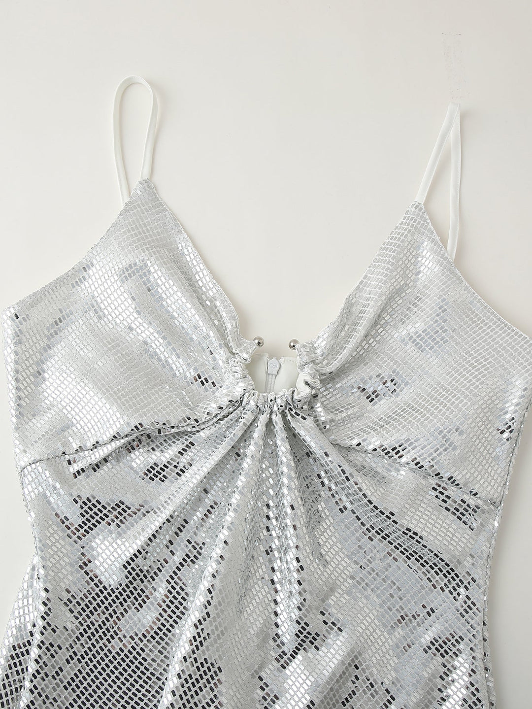 Women Clothing Sequined Long Hollow Cutout Decorative Suspender