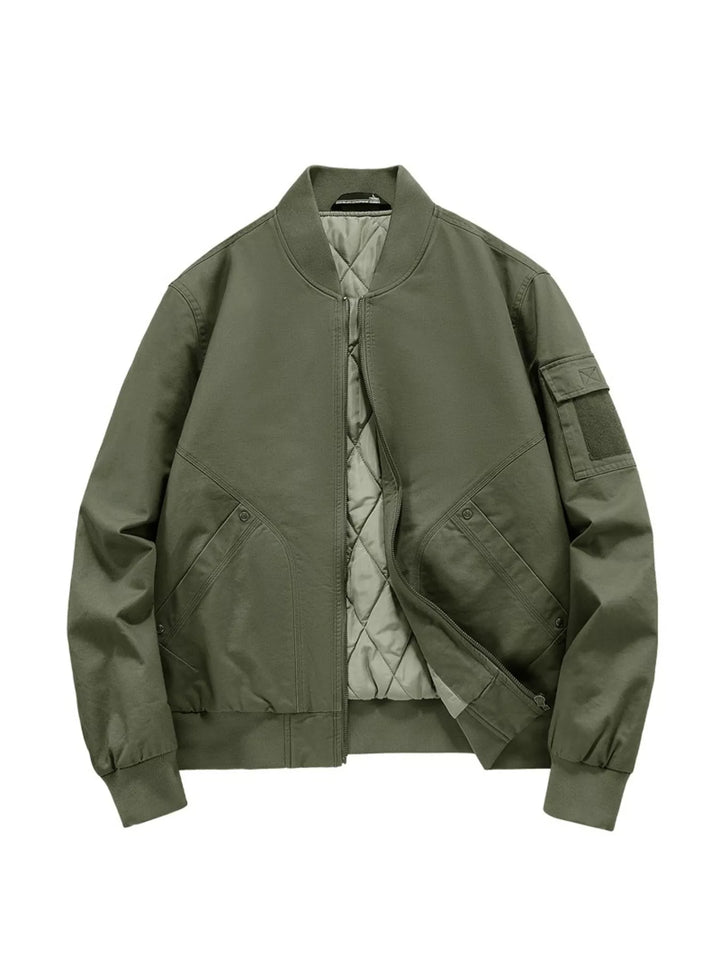 Men's Plus Size Zip Up Long Sleeve Jacket