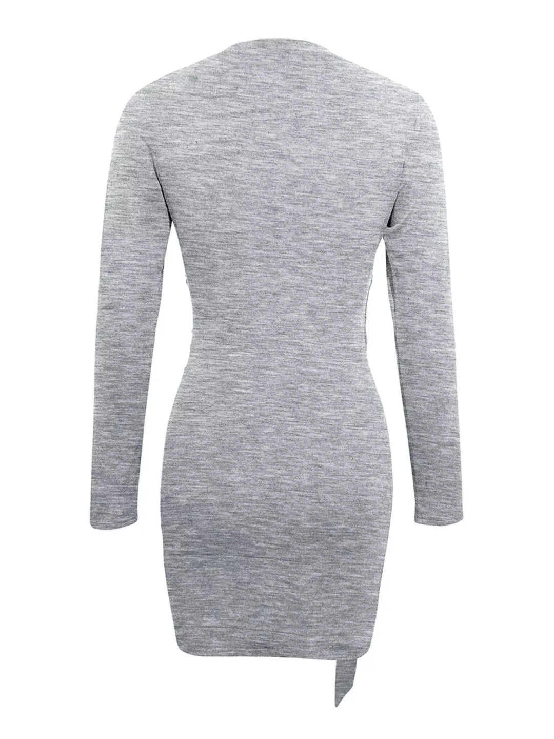 Round Neck Long Sleeve Bodycon Dress