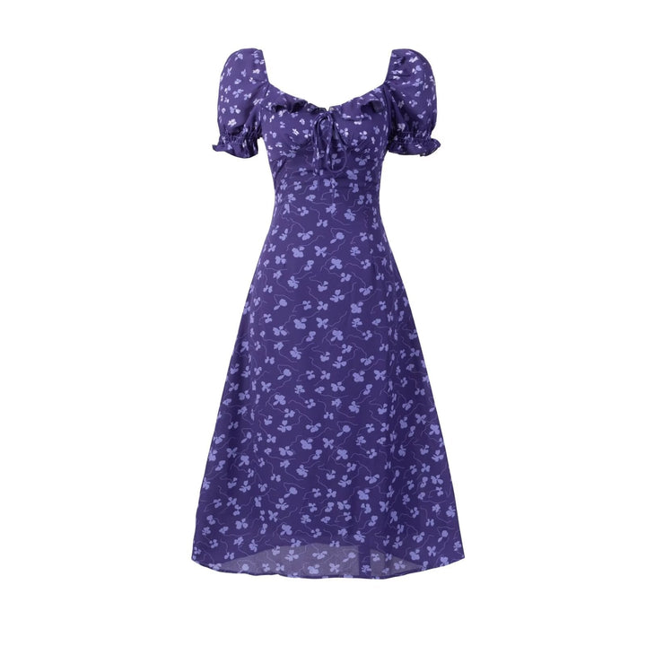 Spring Summer Sense Square Neck Cinched Slim Sexy Backless Mid Length Dress Women Clothing