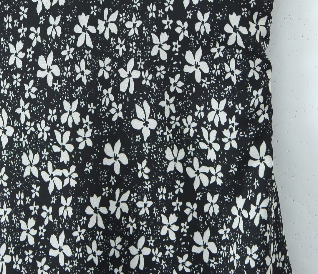 Sexy Deep V Plunge neck Maxi Dress Women Spring Vintage Floral Sling Dress
