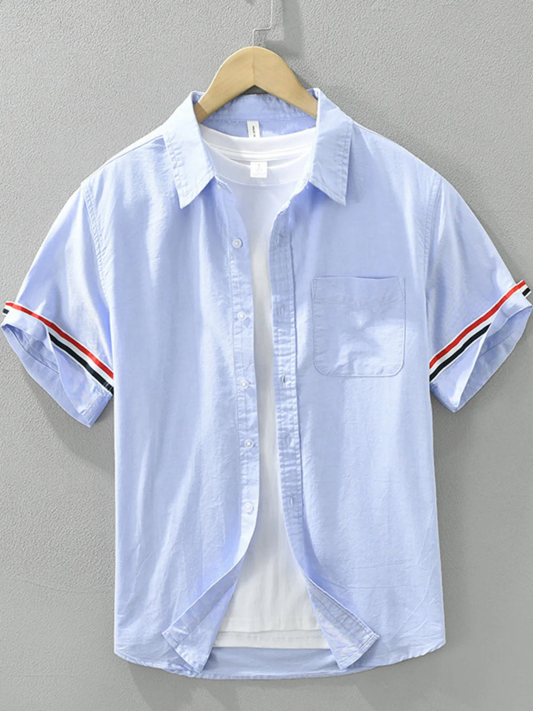 Men's Plus Size Button Up Short Sleeve Shirt