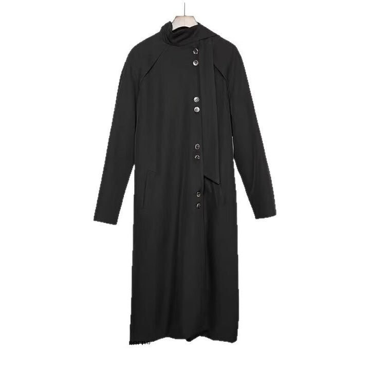 Irregular Japanese-style Long Trench Coat For Men