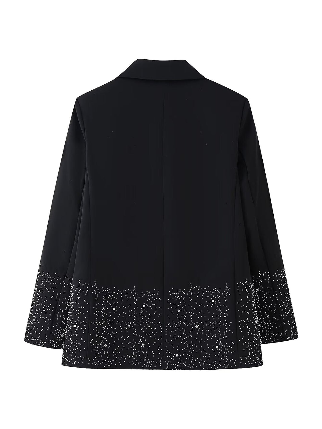 Spring Women Casual Artificial Jewelry Inlaid Embroidered Blazer High Waist Shorts Set