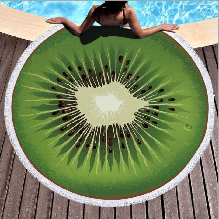Fruit round beach mat