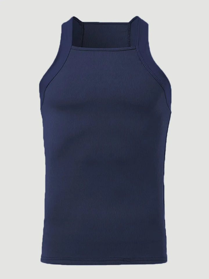 Men's Full Size Square Neck Wide Strap Tank Plus Size