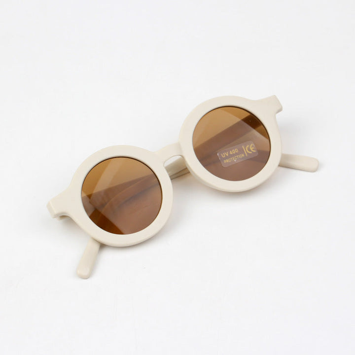Children Round Frame Retro Mocha Glasses
