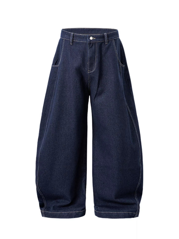 Men's Washed Wide Leg Jeans