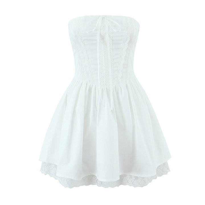 Women Clothing Cotton Embroidered Strap Dress