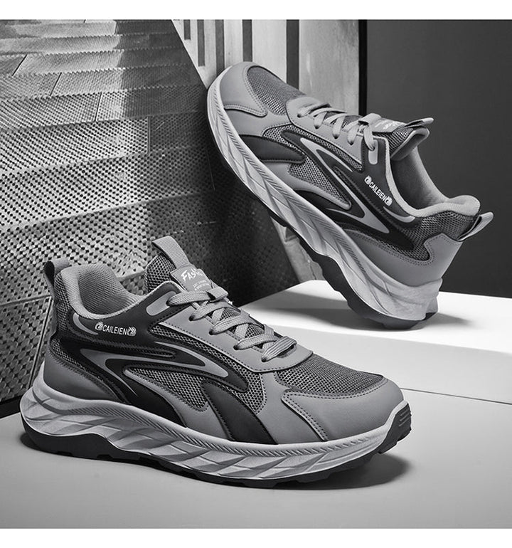 Men's Soft Sole Anti-slip Walking Shoes For Middle-aged & Elderly, Breathable Wear-resistant Dad Style Athletic Shoes For Fathers