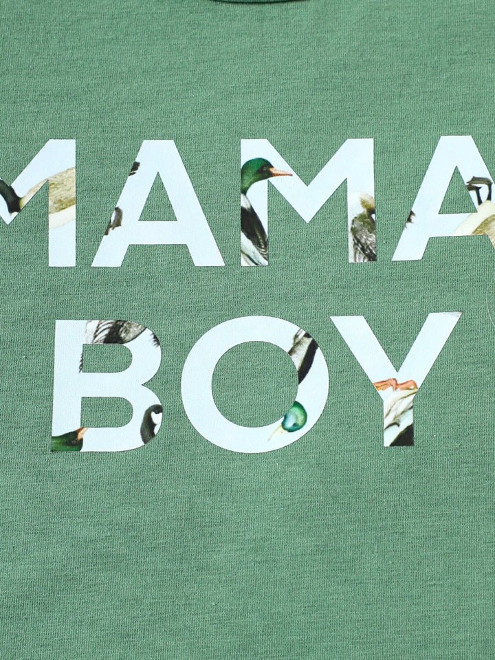 Children's Mama' Boy Graphic Casual Tee and Shorts Set