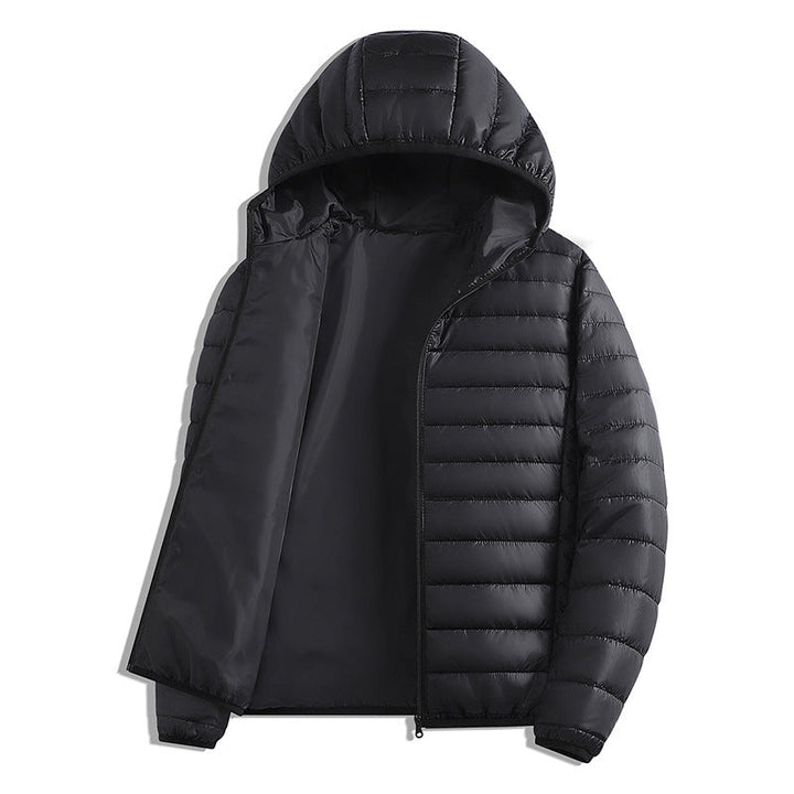 AutumnWinter Warm Hooded Loose-fit Windproof Sporty Casual Ribbed Top