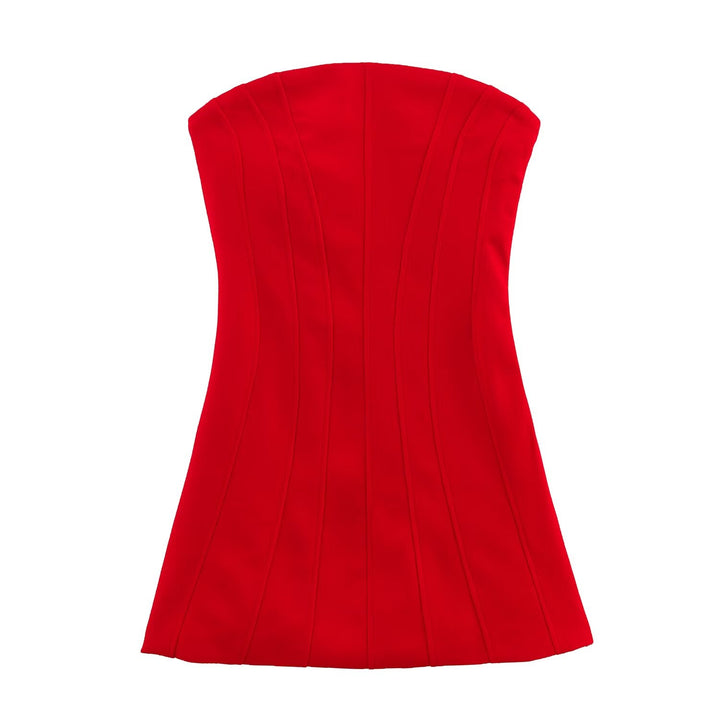 Women Clothing Summer Simple Slim Tube Top Short Dress