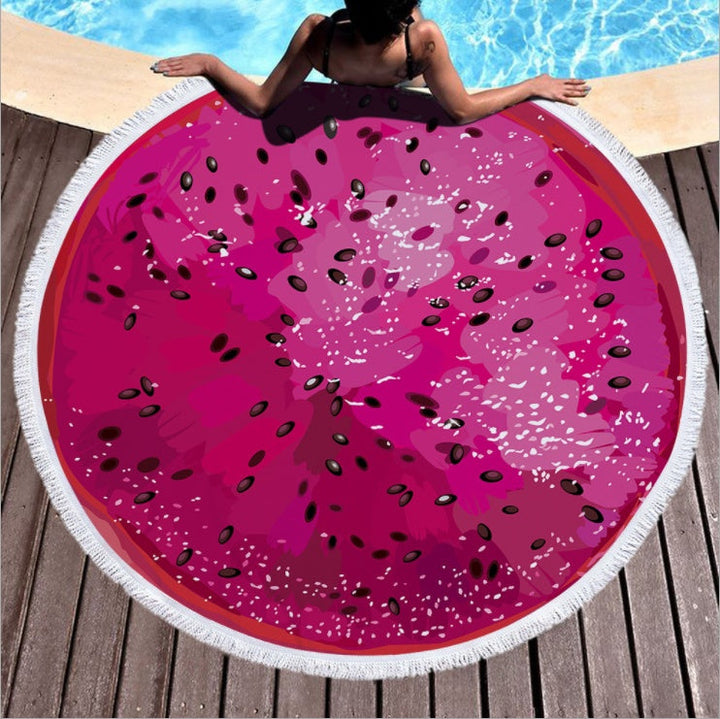 Fruit round beach mat