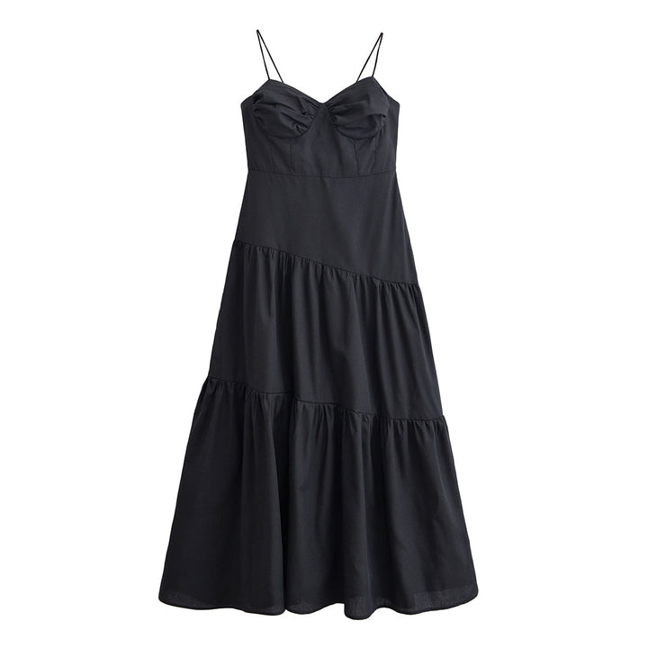 Womenswear Spring Slim Fit Skinny Shoulder Strap Backless Sling Bra Dress