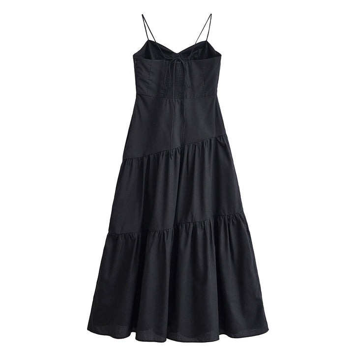 Womenswear Spring Slim Fit Skinny Shoulder Strap Backless Sling Bra Dress