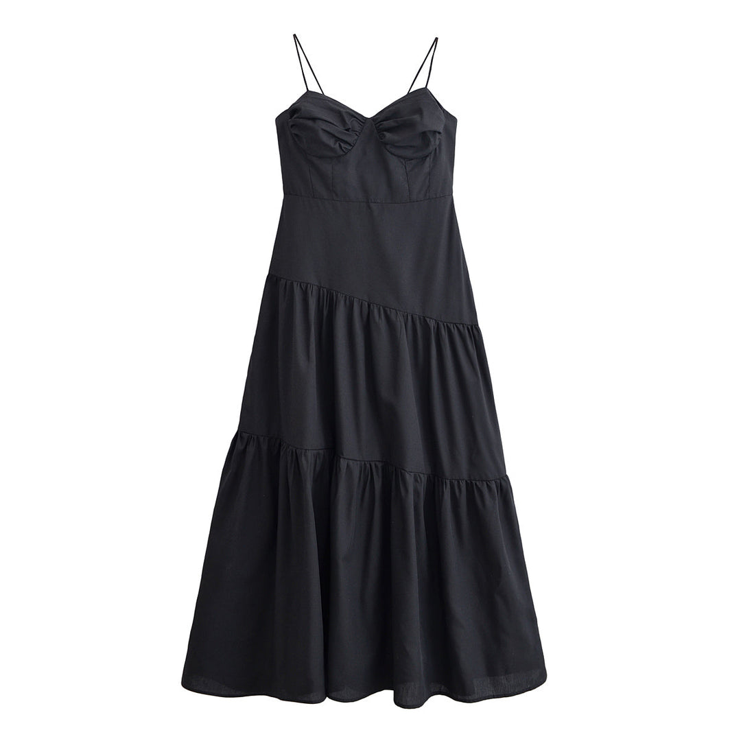 Womenswear Spring Slim Fit Skinny Shoulder Strap Backless Sling Bra Dress