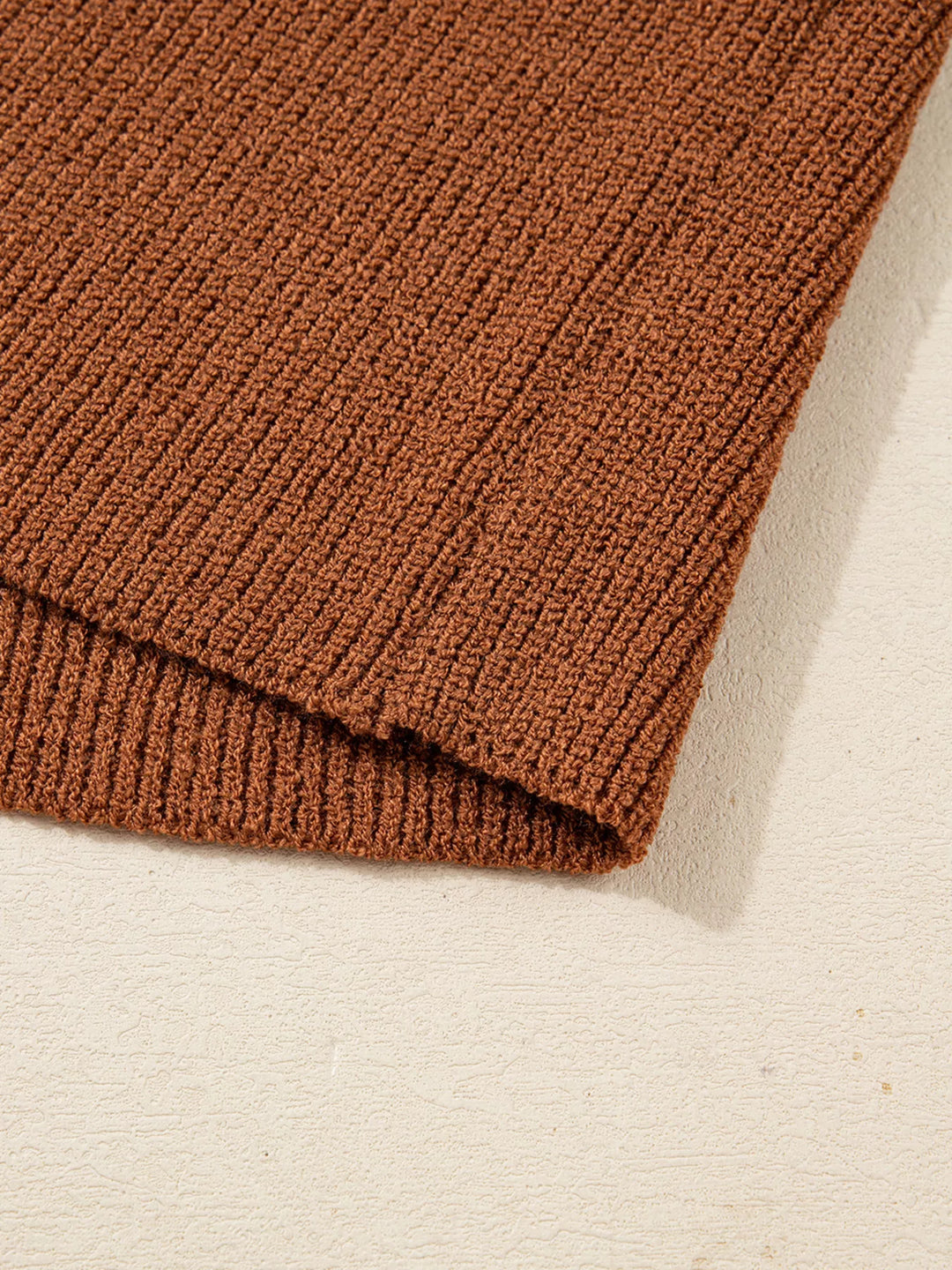 Contrast Knit V Neckline Cardigan