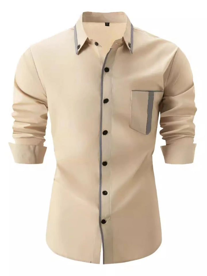 Men's Full Size Button Up Long Sleeve Shirt Plus Size