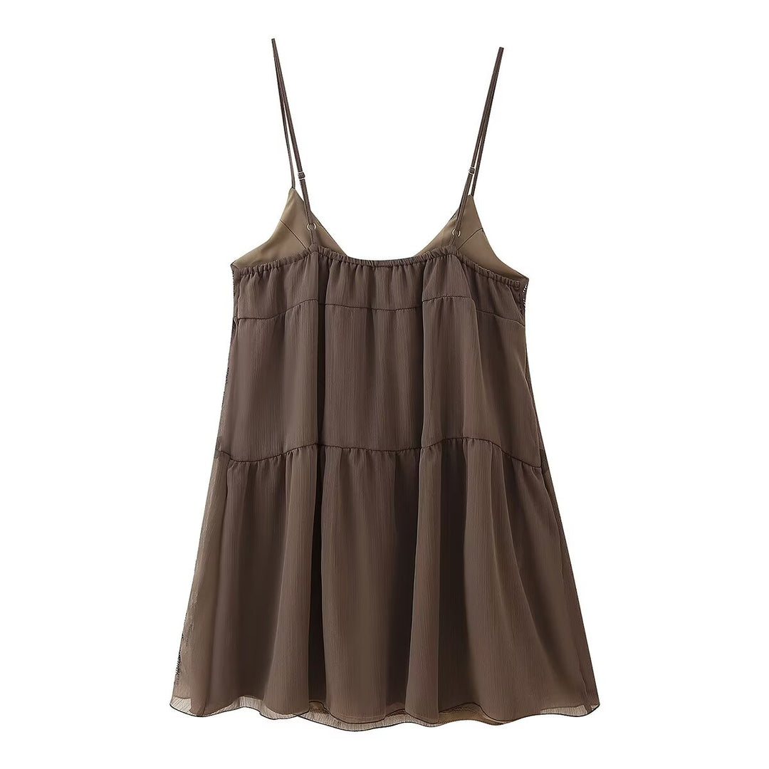 Women Clothing Beaded Sequined Embroidered Suspender Dress