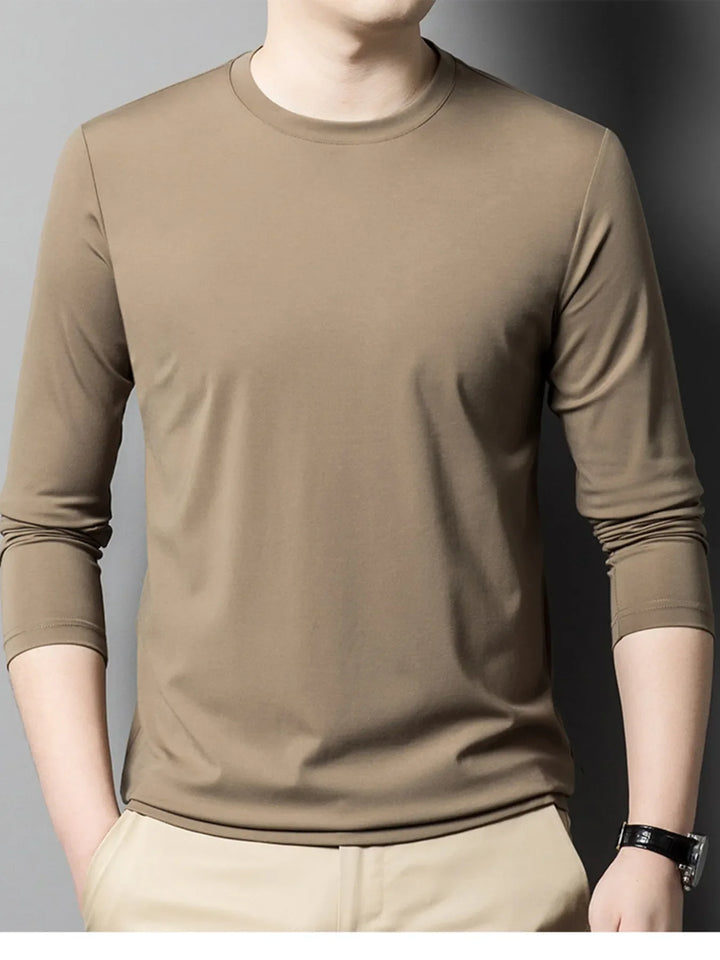 Men's Plus Size Round Neck Long Sleeve T-Shirt