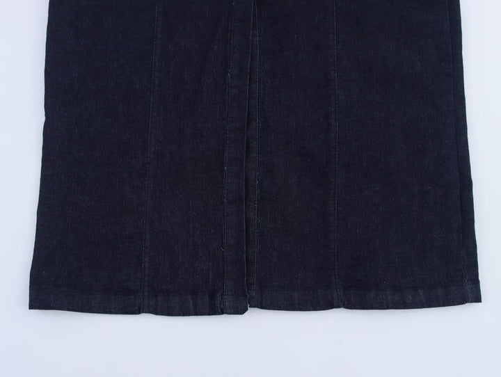 Women Clothing Denim Midi Length Sling Dress