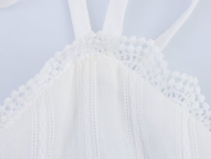 Summer Sexy Net Red Wind Hanging Collar Short Dress