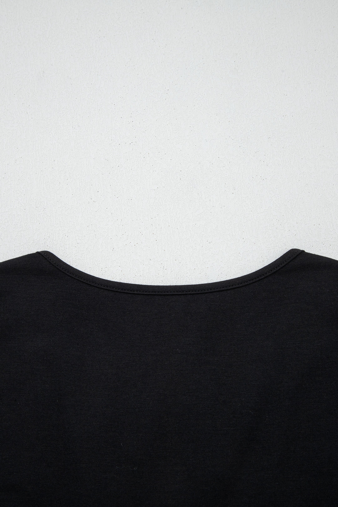 Black Plus Size Solid Color Bow Tie Peplum Tank Top