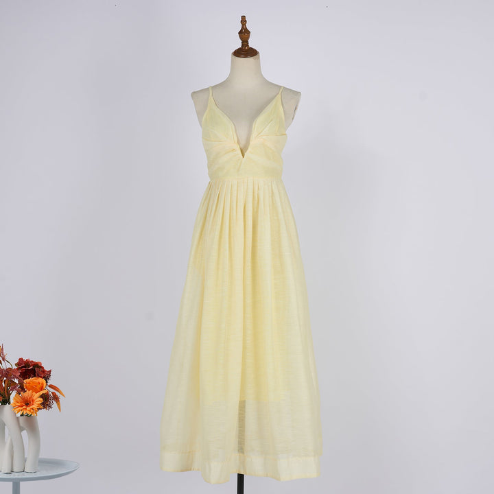 Women Summer Halter Floral Sleeveless Design Maxi Dress