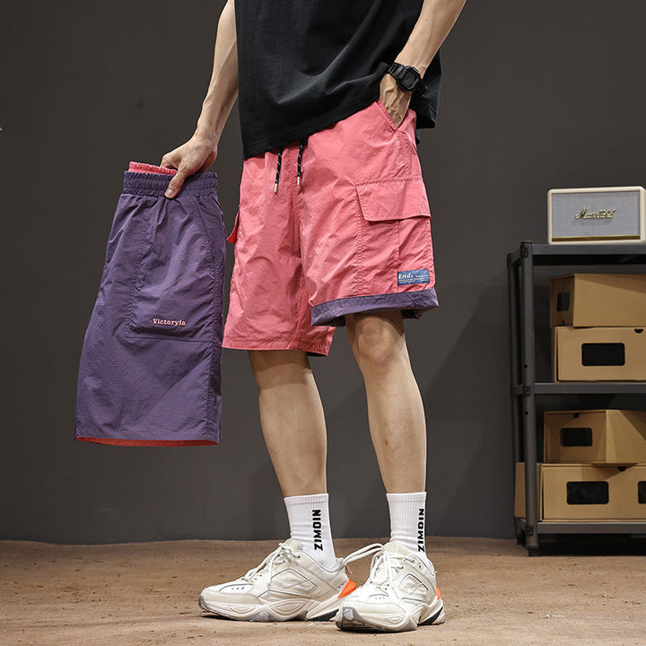 Mens Fashionable Sports Ice-Silk Utility Shorts