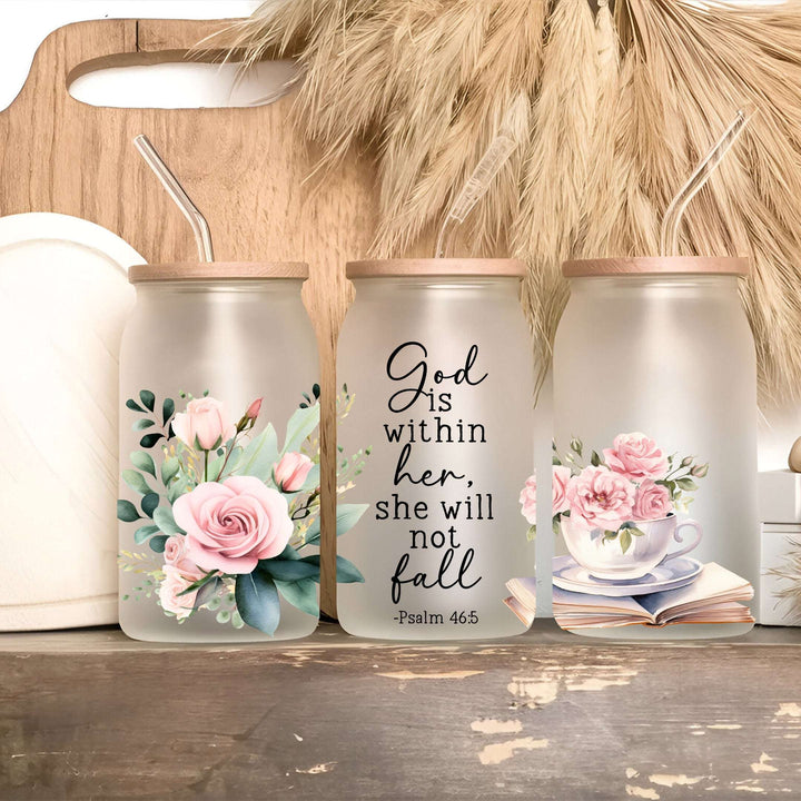 Bible Verse Scripture Cup, Mug & Tumbler with Lid & Straw – Floral Christian Gift for Her