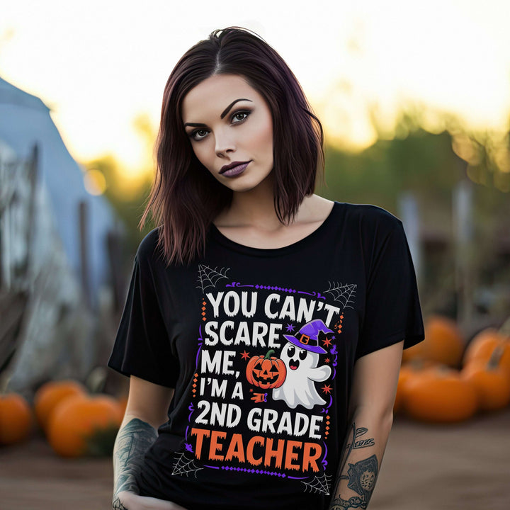 You Can’t Scare Me Teacher Shirt – Funny Halloween Graphic Tee