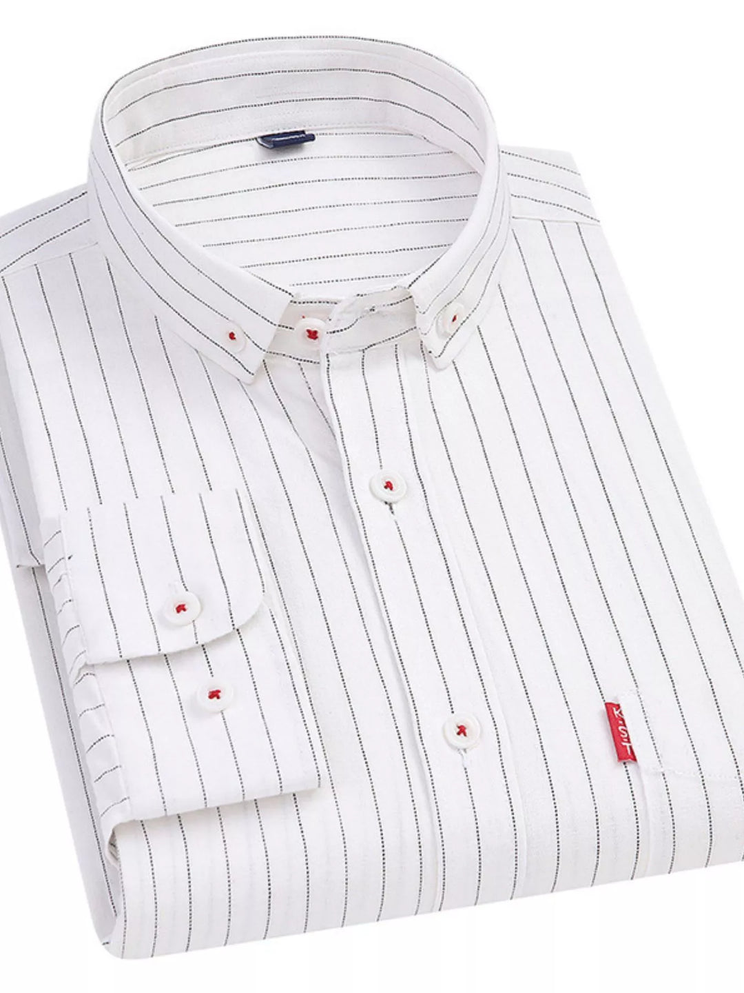Men's Full Size Striped Long Sleeve Casual Shirt Plus Size