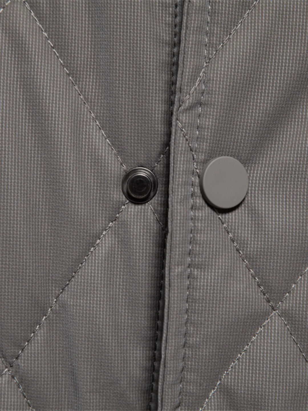Men's Quilted Snap Down Long Sleeve Jacket
