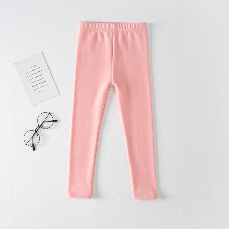 Basic Cotton-spandex Girls Leggings