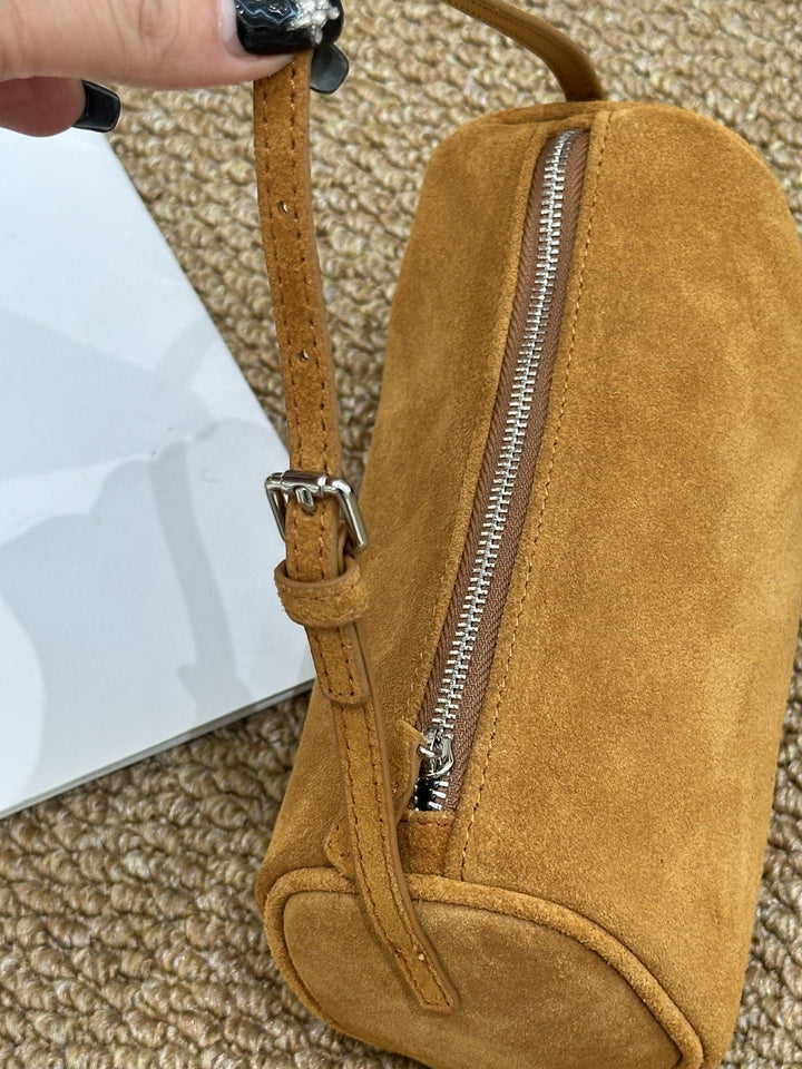 Retro Matte Cowhide Small Bag New Autumn And Winter Versatile Elegant Pencil Case Bag High-End Casual Genuine Leather Handbag